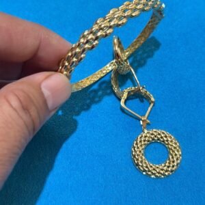 Demi-Parure Maille Perlée Or 18K